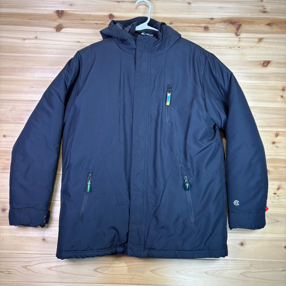Champion 3 in 1 Jacket Boys XL Black C9 Camo Inner Hooded Winter Coat